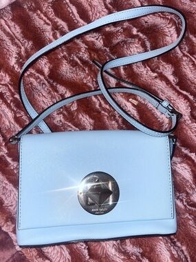 ♠️Kate Spade ♠️ Powder Blue Crossbody with Silver Pyramid Clasp